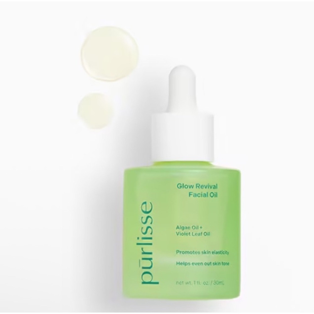 Purlisse Glow Revival Facial Oil Algae Violet Leaf Oil Promotes Elasticity‎ BNIB